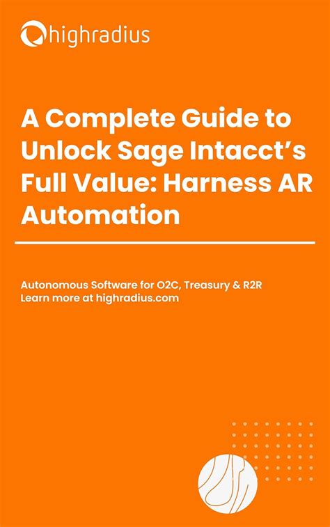 A Complete Guide to Unlock Sage Intacct’s Full Value: Harness AR ...