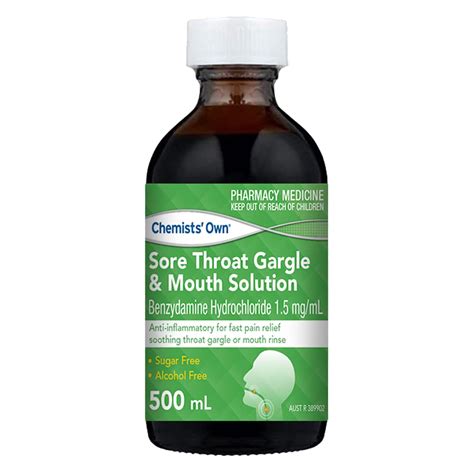 Chemists Own Sore Throat Gargle & Mouth Solution 500ml | Healthylife