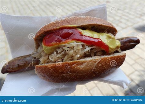 German Hot Dog in Rothenburg Ob Der Tauber, Germany Stock Image - Image ...