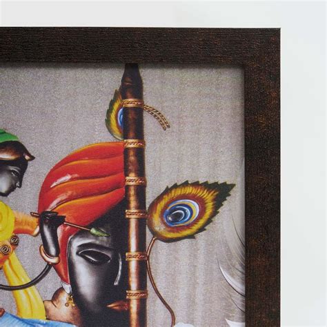 Buy Aura Wooden Radha Krishna Picture Frame - 34x34cm from Home Centre ...