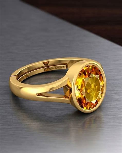 Yellow Sapphire Ring - Buy Yellow Sapphire Ring online at Best Prices ...