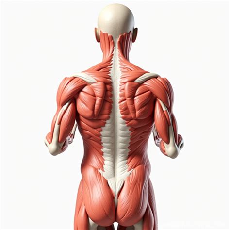 Anatomical Illustration of Human Back Muscles | Stable Diffusion Online