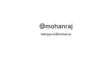 @mohanraj — Teletype