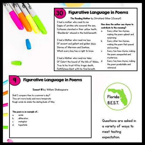 Figurative Language in Poems Task Cards-ELA.5.R.1.4 | MagiCore