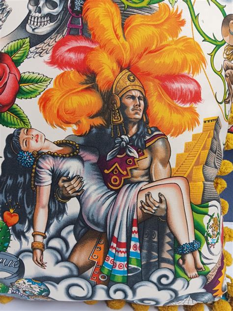 Aztec Warrior And Princess Drawings