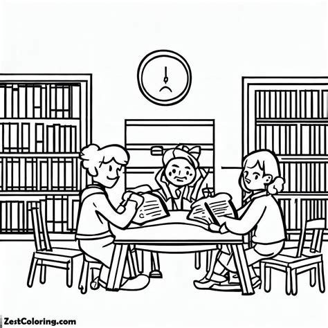 Library Coloring Pages