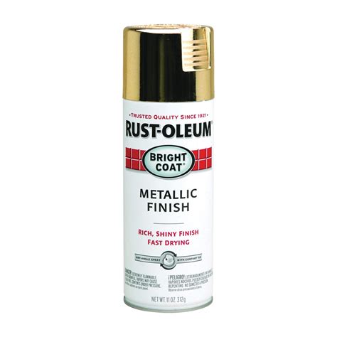 RUST-OLEUM STOPS RUST 7710830 Bright Coat Spray Paint, Metallic, Gold ...