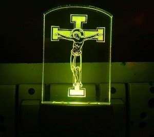 jkart 3D Illusion Multicolour Jesus Christ Cross Night Lamp with 7 ...