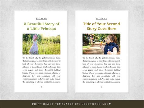 Children Book Template Word