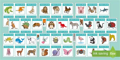 I Need a Break Animal Themed Cards