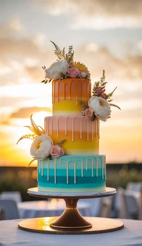 Image result for Fondant Sunset Cake Tutorial