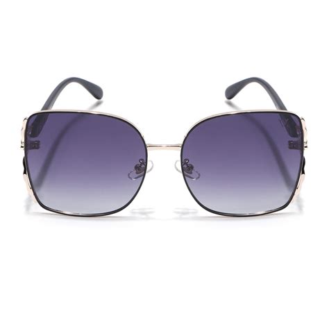 Voyage Select Over Size Polarized Sunglasses (Grey & Clear Lens | Gold