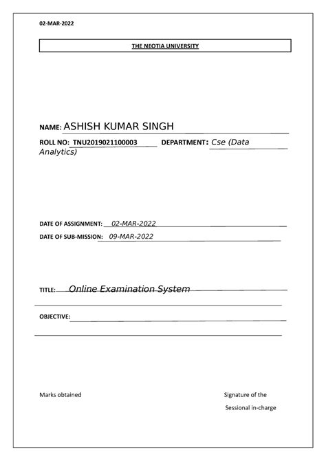 Ashish kumar singh 02 - BOERHFOPIEWSV - NAME: ASHISH KUMAR SINGH ROLL ...