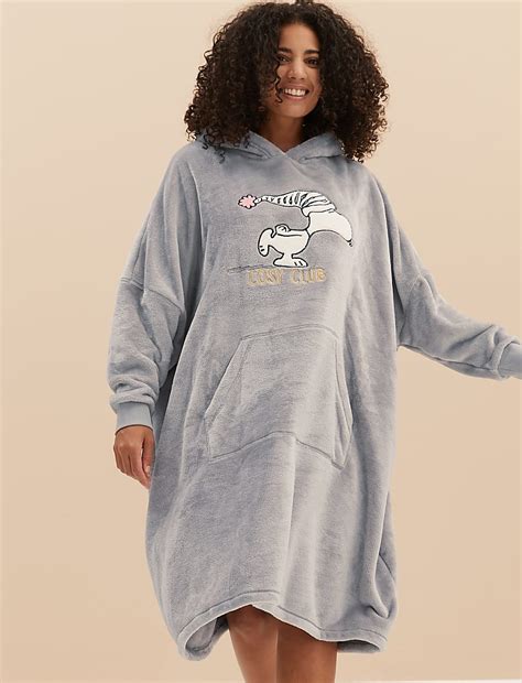 Buy Fleece Snoopy™ Hoodie at Marks & Spencer