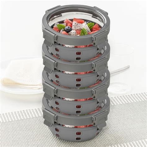 Buy Borosil Klip N Store Plus 400 ml Round Glass Food Storage Container ...