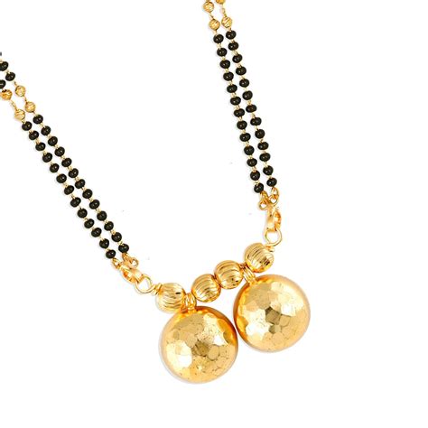 Buy MEENAZ 2 Vati Wati Mangalsutra For Women Girls Ladies Temple South ...