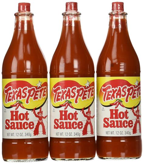 Buy Texas Pete Original Hot Sauce, 12 oz 3 Glass Bottles Online at ...