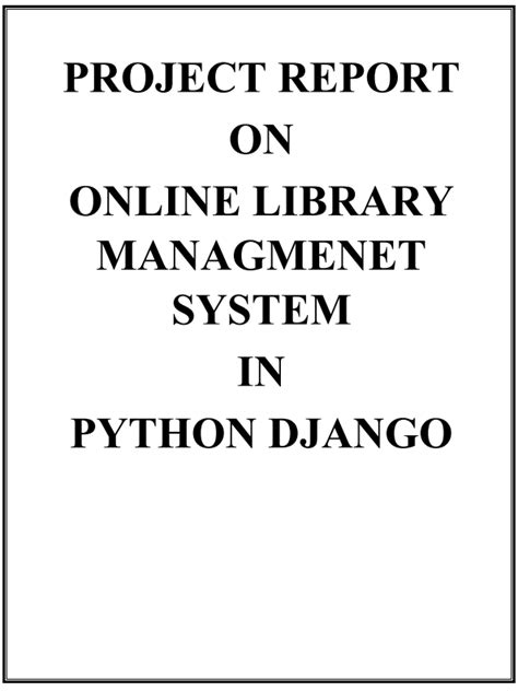 Image result for Library Management System Project Report