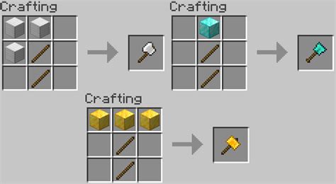 Image result for Minecraft Tools Crafting Recipes