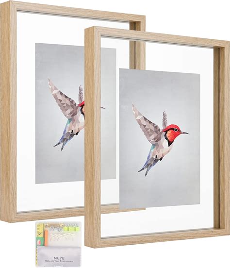 Amazon.com - Volakk Floating Frame 16x20 Double Glass Frame Floater ...