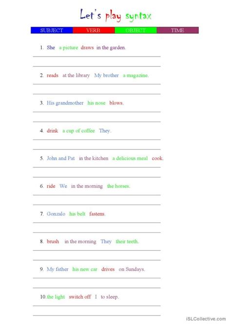 Image result for Syntax Exercises