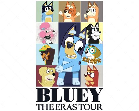 Buy Bluey the Eras Tour PNG Files, Bluey Png, Bluey and Bingo Png ...