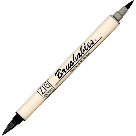 Zig Kuretake BRUSHABLES BLACK, TWO-TONED pen, Twin brush tips ...