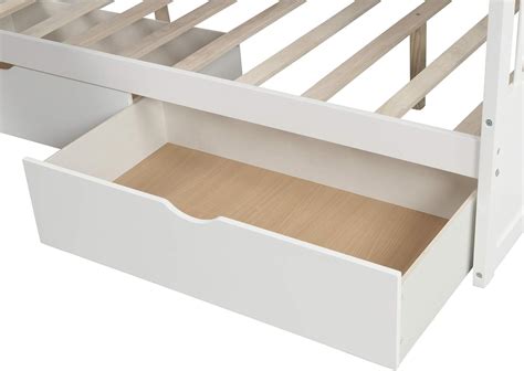 Buy YILIBO Twin Over Full Bunk Bed with Drawers, Storage and Slide ...