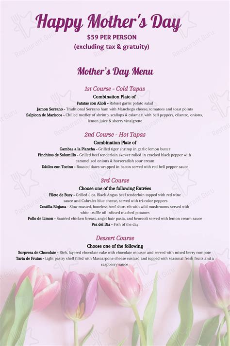 Menu at Mesón Sabika pub & bar, Naperville