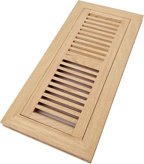 Homewell Red Oak Wood Floor Register Vent Flush Mount with Frame 4x12 ...
