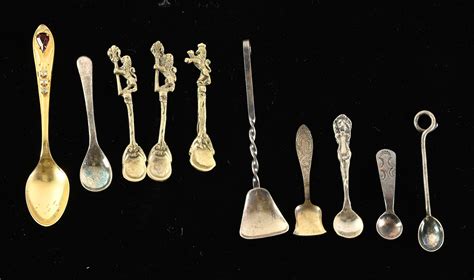 At Auction: Vintage Salt Cellar Spoon Estate Collection