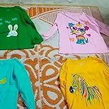 Kuchipoo Girls Regular Fit Cotton T-Shirt Pack of 5 (KUC-TSHRT-114-2-3 ...