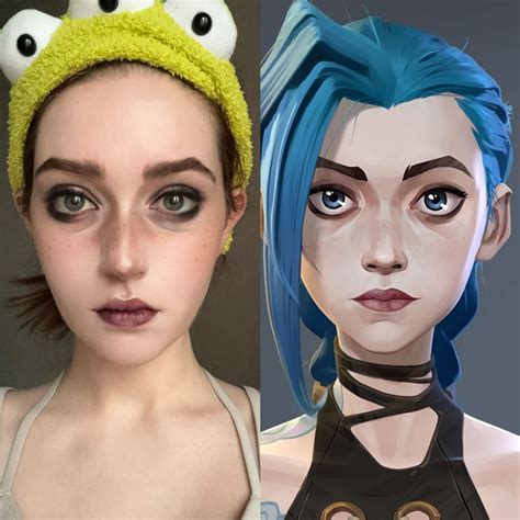 Vic (*´꒳`*) on Instagram: "My Jinx makeup in Arcane style!" | Cosplay makeup, Anime makeup ...