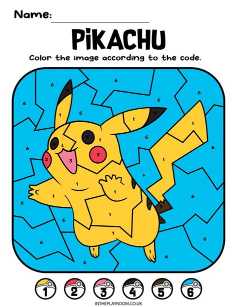 Image result for Pokemon Color by Number Coloring Pages