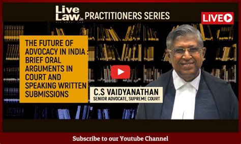 [LIVE NOW] 'The Future Of Advocacy In India: Brief Oral Arguments In ...