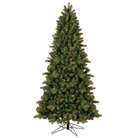 GE 7-ft Colorado spruce Pre-lit Slim Artificial Christmas Tree with ...