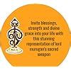 Buy Golden Metal Murugan Vel and OM Vel for Pooja Room Sacred Symbol of ...