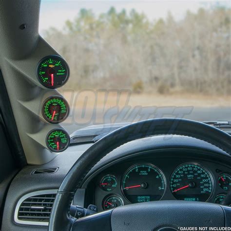 Buy GlowShift Tan Triple Pillar Gauge Pod Compatible with Chevrolet ...