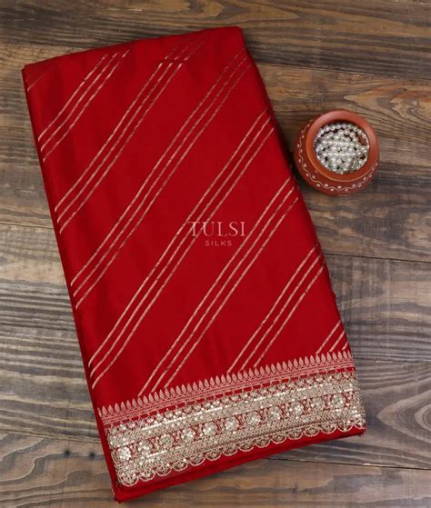 Buy Red Crepe Silk Embroidery Saree T566733