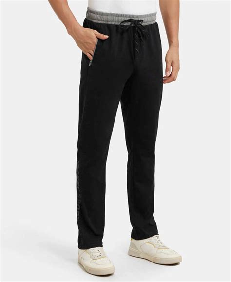 Buy Super Combed Cotton Rich Slim Fit Trackpant with Side Zipper ...