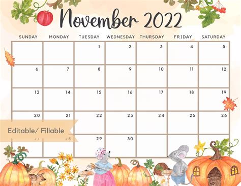 Calendar Ideas For November - Printable Calendars AT A GLANCE