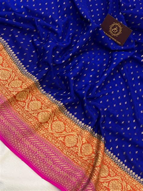 Black Pure Banarasi Khaddi Crepe Silk Saree - Aura Benaras