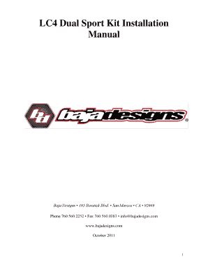Fillable Online KTM LC4 installation manual - Baja Designs Fax Email ...
