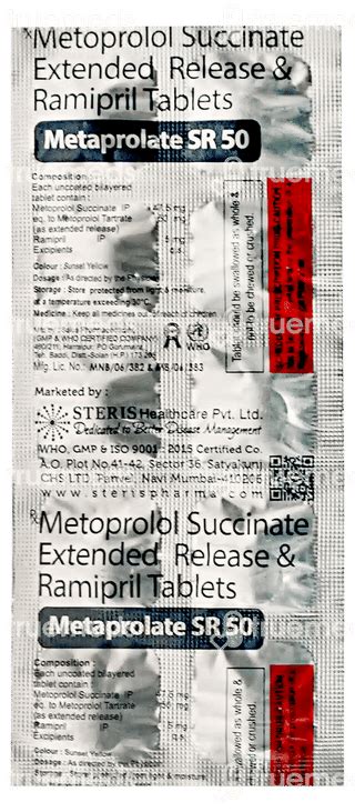 Metaprolate Sr 50 Mg Tablet Er 10 - Uses, Side Effects, Dosage, Price ...