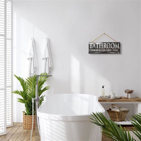 Buy Cheery Art Rustic Solid Wood Bathroom Decor - Farmhouse Themed Bath ...