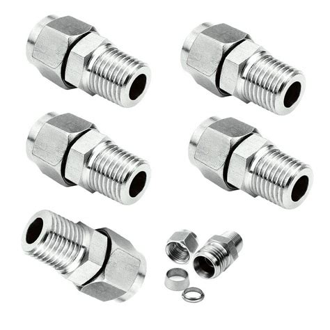 Buy Beduan 304 Stainless Steel Compression Fitting Ferrule, 3/8 Tube OD ...