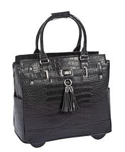 JKM and Company "Timeless" Black Alligator Crocodile Rolling iPad ...