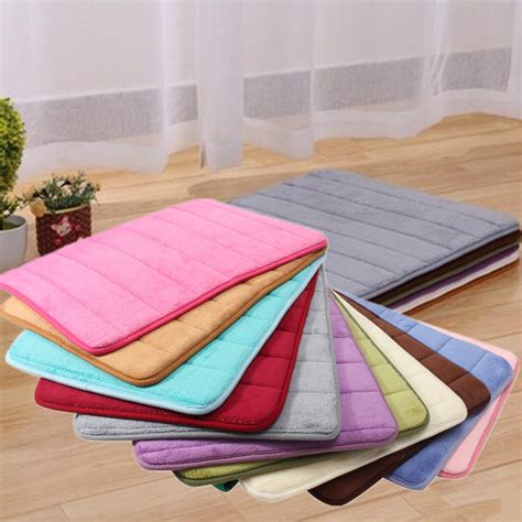 Memory Foam Absorbent Soft Floor Mats Non-slip Rugs Bath Bathroom ...