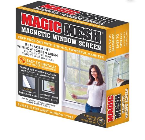 Buy Magic Mesh Magnetic Window Screen 59 X 37 Keeps Bugs Out Online at ...