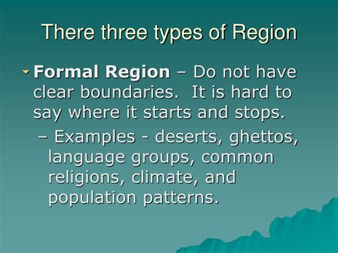 Types Of Regions